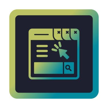 Basit web sayfası simgesi, vektör illüstrasyonu