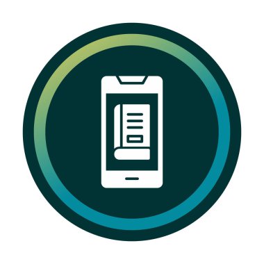 çevrimiçi kitap simgesi, vektör illüstrasyonu 