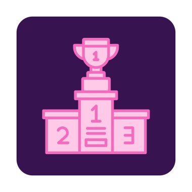 Basit Şampiyon simgesi, vektör illüstrasyonu