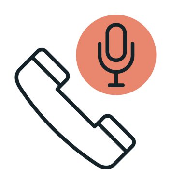 Basit Arama Kaydı simgesi, vektör illüstrasyonu