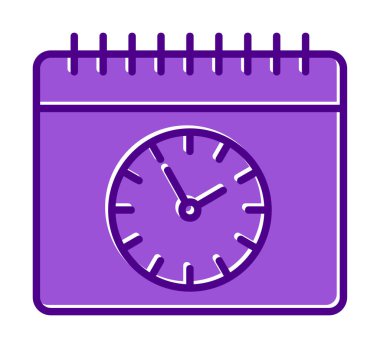 Beyaz arka plan üzerinde izole zamanlama simgesini