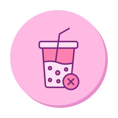 Basit, alkolsüz içecek simgesi, vektör illüstrasyonu