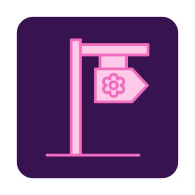 Tabela düz simgesi, vektör illüstrasyonu