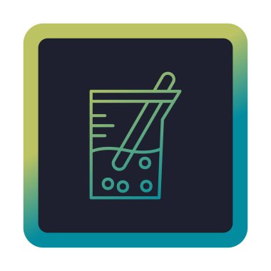 Beaker modern simgesinin vektör illüstrasyonu                          