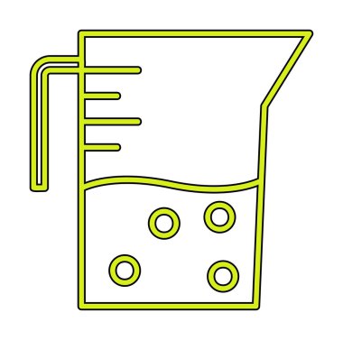 Beaker modern simgesinin vektör illüstrasyonu                          