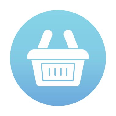 Alışveriş sepeti ikonu vektör illüstrasyonu 