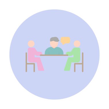 Basit iş Buluşma simgesi, vektör illüstrasyonu