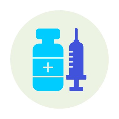 Aşı ikonu vektör illüstrasyon tasarımlı şırınga