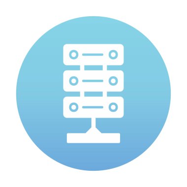 Ağ sunucu simgesinin vektör illüstrasyonu 