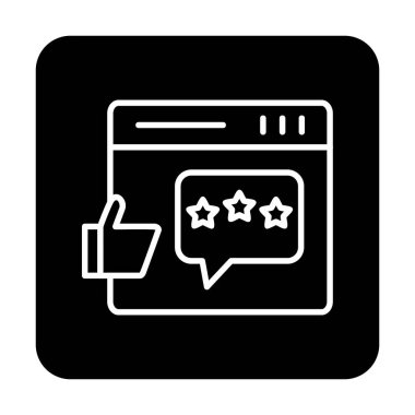 Basit düz geribildirim simgesi vektör illüstrasyon tasarımı