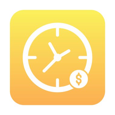 Zaman Para saat simgesi vektör illüstrasyonudur