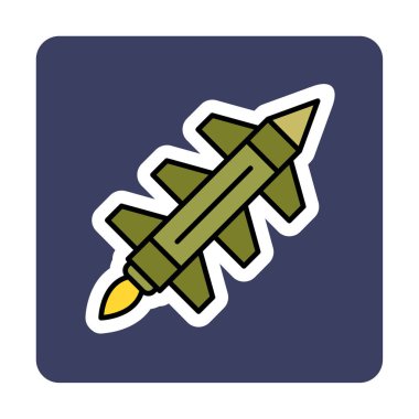 düz füze ikonu vektör illüstrasyon tasarımı