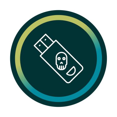 Basit düz tehlike işareti, hacklenmiş USB 'nin sağlam tasarımı.