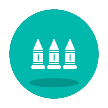 Askeri silah mermileri vektör ikonu. Sembol, logo çizimi. Vektör grafikleri 