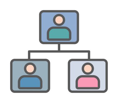 Basit ağ simgesi, vektör illüstrasyonu