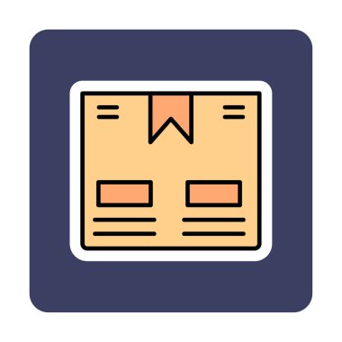 Taşıma Kutusunun vektör illüstrasyonu modern simge                             