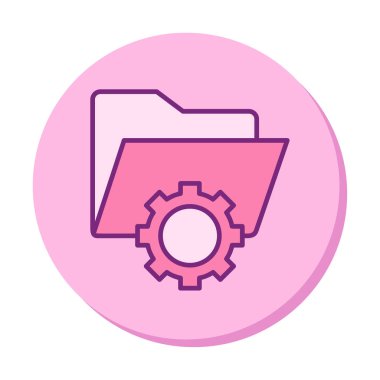 Basit Veri Yönetimi simgesi, vektör illüstrasyonu