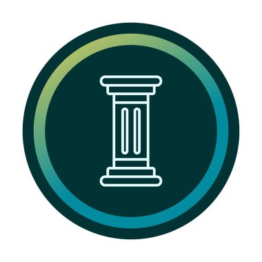 Sütun düz simgesinin vektör illüstrasyonu