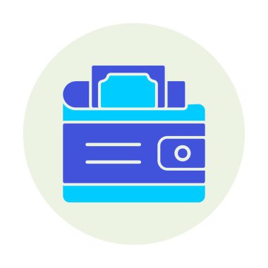 Cüzdan. simge vektör illüstrasyon tasarımı