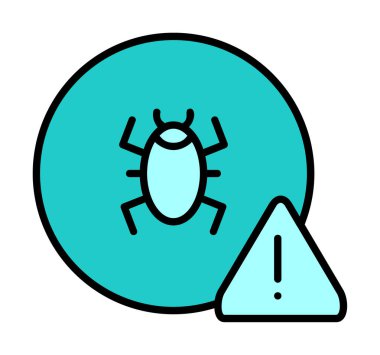 düz CD virüs ikon vektör çizimi