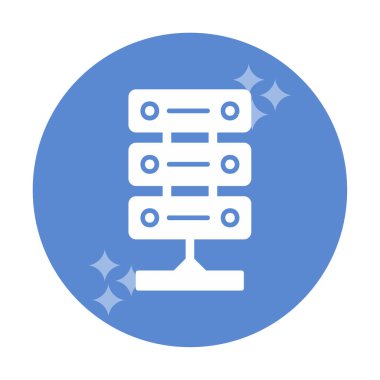 Ağ sunucu simgesinin vektör illüstrasyonu 