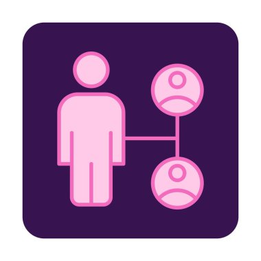 Takım yönetimi kavramının iş dünyası simgesi, vektör illüstrasyonu