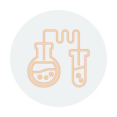 Test tüplü kimya laboratuvarı. Kimya konsepti                                             