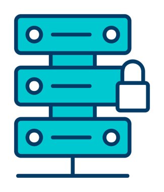 Sunucu simgesi illüstrasyonunu kilitle