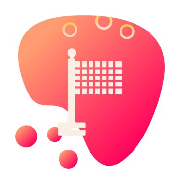 Basit ağ Bitir Bayrak simgesi, vektör illüstrasyonu 