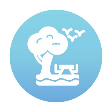 Yedek vektör renk simgesine sahip park 