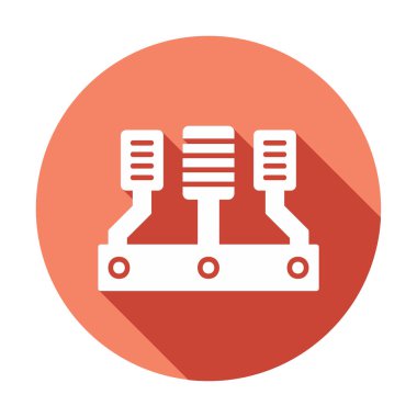 Araba Hızlandırıcı düz simgesi, vektör illüstrasyonu 