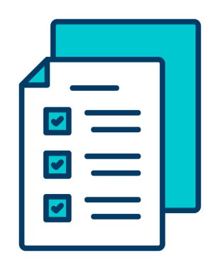 Sınav simgesi vektör illüstrasyonu 