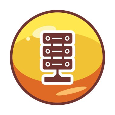 Ağ sunucu simgesinin vektör illüstrasyonu 