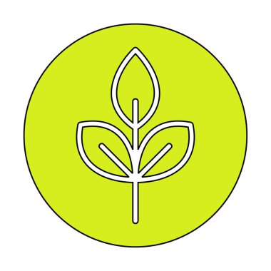 Yaprak logosu tasarımının vektör çizimi. Ekoloji kavramı 