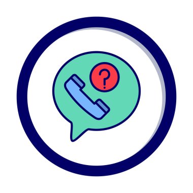 Basit kaçırılan çağrı simgesi, vektör illüstrasyonu