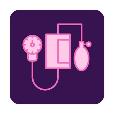 Basit Kan basıncı ölçüm simgesi, vektör illüstrasyonu