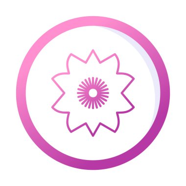 Sakura çiçek simgesi, vektör illüstrasyonu 