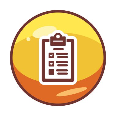 kontrol listesi simgesi, vektör illüstrasyonu 