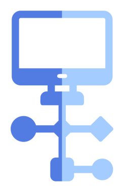 Çalışma akışı simgesi tasarımı, vektör illüstrasyonu                            