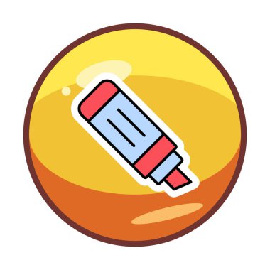 İşaretleyici. Web simgesi basit illüstrasyon                       