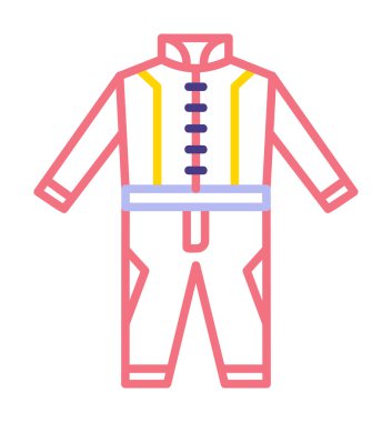 Race Suit web simgesi, vektör illüstrasyonu