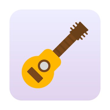 Basit yaratıcı gitar simgesi illüstrasyonu 