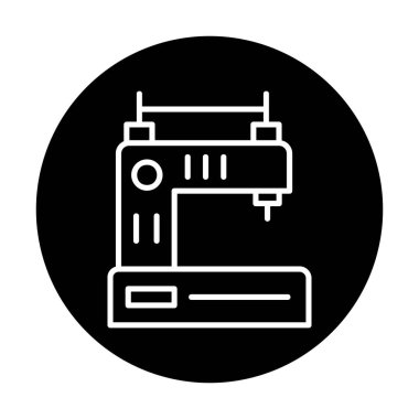 Basit Dikiş Makinesi web vektör simgesi