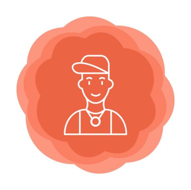 Hip Hop Man ikon vektör illüstrasyonu