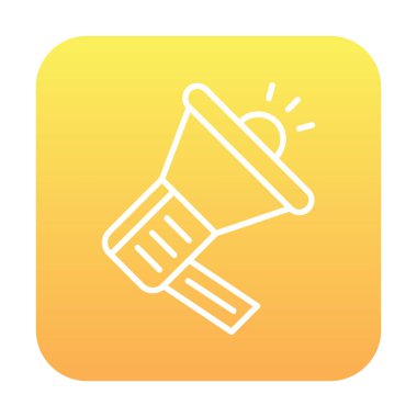 Megafon vektör illüstrasyonlu tanıtım konsepti simgesi