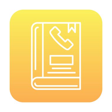 Telefon Rehberi düz simgesi, vektör çizim