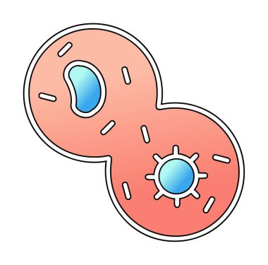 Mitoz web simgesi, vektör illüstrasyonu