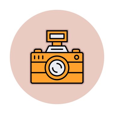 fotoğraf makinesi ikon vektör illüstrasyonu                      