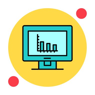 Basit Analitik simge, vektör illüstrasyonu