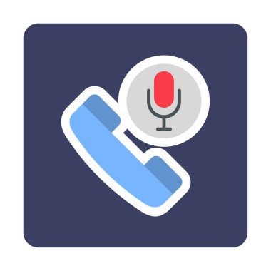 Basit Arama Kaydı simgesi, vektör illüstrasyonu